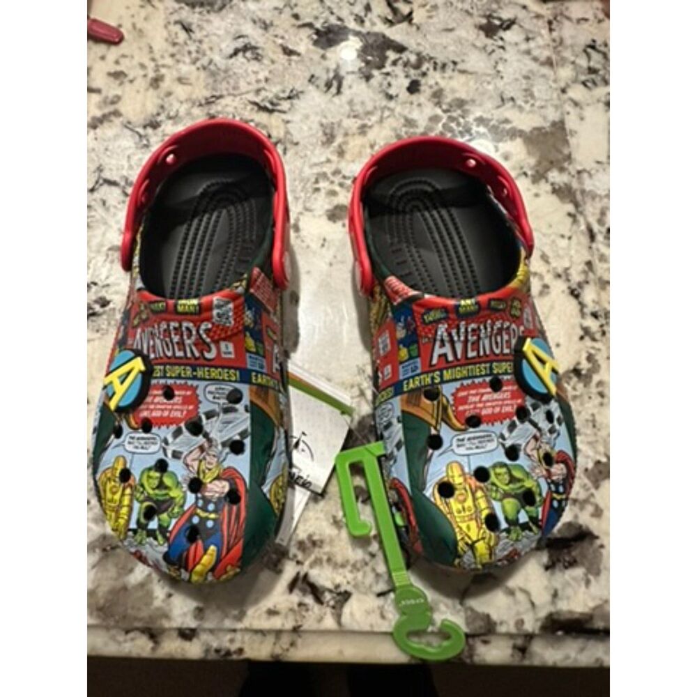 Disney Parks Marvel Avengers Comic Crocs Clogs Adult Size M4 / W6